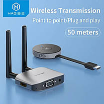 Бездротовий передавач HDMI Hagibis G6W передача відео до 50 метрів у Full HD 1080p, фото 3