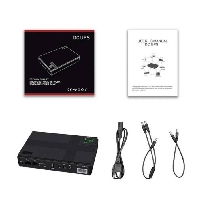 Джерело безперебійного живлення для роутера 5V, 9V, 12V, UPS DC1018P 10400мАч, 18W - ДБЖ для роутера