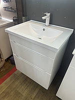 Тумба підвісна з умивальником Cosmopolit, біла для ванної кімнати