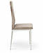 Бежевий стілець на кухню на білих ніжках велюровий Річ Пісочний з високою спинкою і м'яким сидінням Мікс Мебель, фото 2