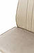 Бежевий стілець на кухню на білих ніжках велюровий Річ Пісочний з високою спинкою і м'яким сидінням Мікс Мебель, фото 7