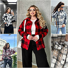 Тепла жіноча сорочка в клітину