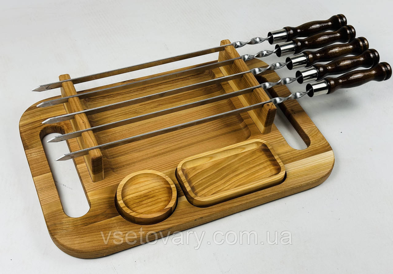 Дошка для подачі шашлику, піднос, 50х34 см., фото 1