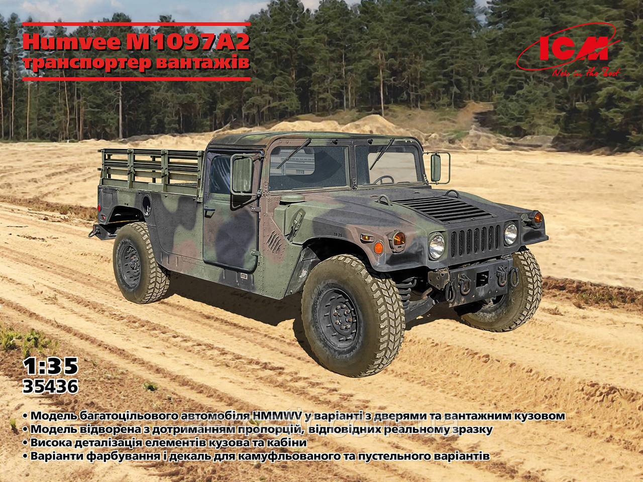 Humvee M1097A2 1/35 ICM 35436, фото 1