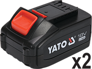 Шліфмашина кутова акумуляторна 125 мм, 18В, 2х4,0 Ач YATO YT-828295, фото 5