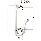 Тен для панельного радіатора G-ONE A.1200Вт термостат H=445 мм ( 1/2") Gladiator, фото 7