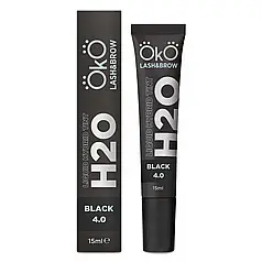 Фарба для брів та вій OKO Liquid Hybrid Tint H20 Black 4.0, 15 мл