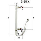 Тен для панельного радіатора G-ONE A.600Вт термостат H=445 мм ( 1/2") Gladiator, фото 7