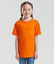 Помаранчева дитяча футболка для дівчинки класична Valueweight girls Fruit of the loom, фото 4