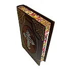 Біблія мала шкіряна (металевий хрест) українською, фото 2