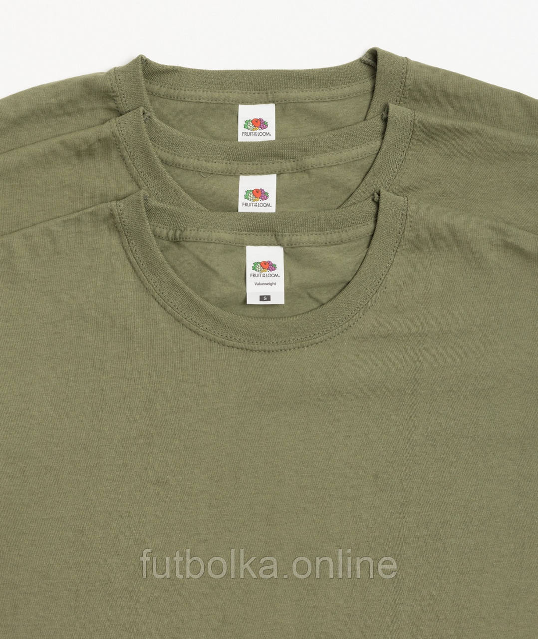 Оливкова футболка чоловіча базова ValueWeight Fruit of the loom