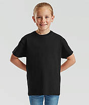 Чорна дитяча футболка модна Original kids T Fruit of the loom, фото 4