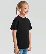 Чорна дитяча футболка модна Original kids T Fruit of the loom, фото 5