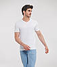 Біла чоловіча футболка літня з V-подібним вирізом Original V-neck Fruit of the loom, фото 8