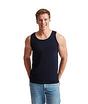 Глибоко Темно-Синя Чоловіча майка спортивна Athletic vest Fruit of the loom, фото 5