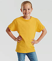 Сонячно Жовта дитяча футболка модна Original kids T Fruit of the loom, фото 5