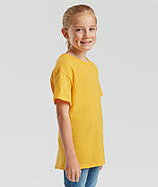 Сонячно Жовта дитяча футболка модна Original kids T Fruit of the loom, фото 6