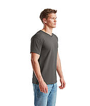 Графітова чоловіча футболка літня з V-подібним вирізом Original V-neck Fruit of the loom, фото 6