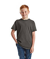 Графітова дитяча футболка модна Original kids T Fruit of the loom, фото 4