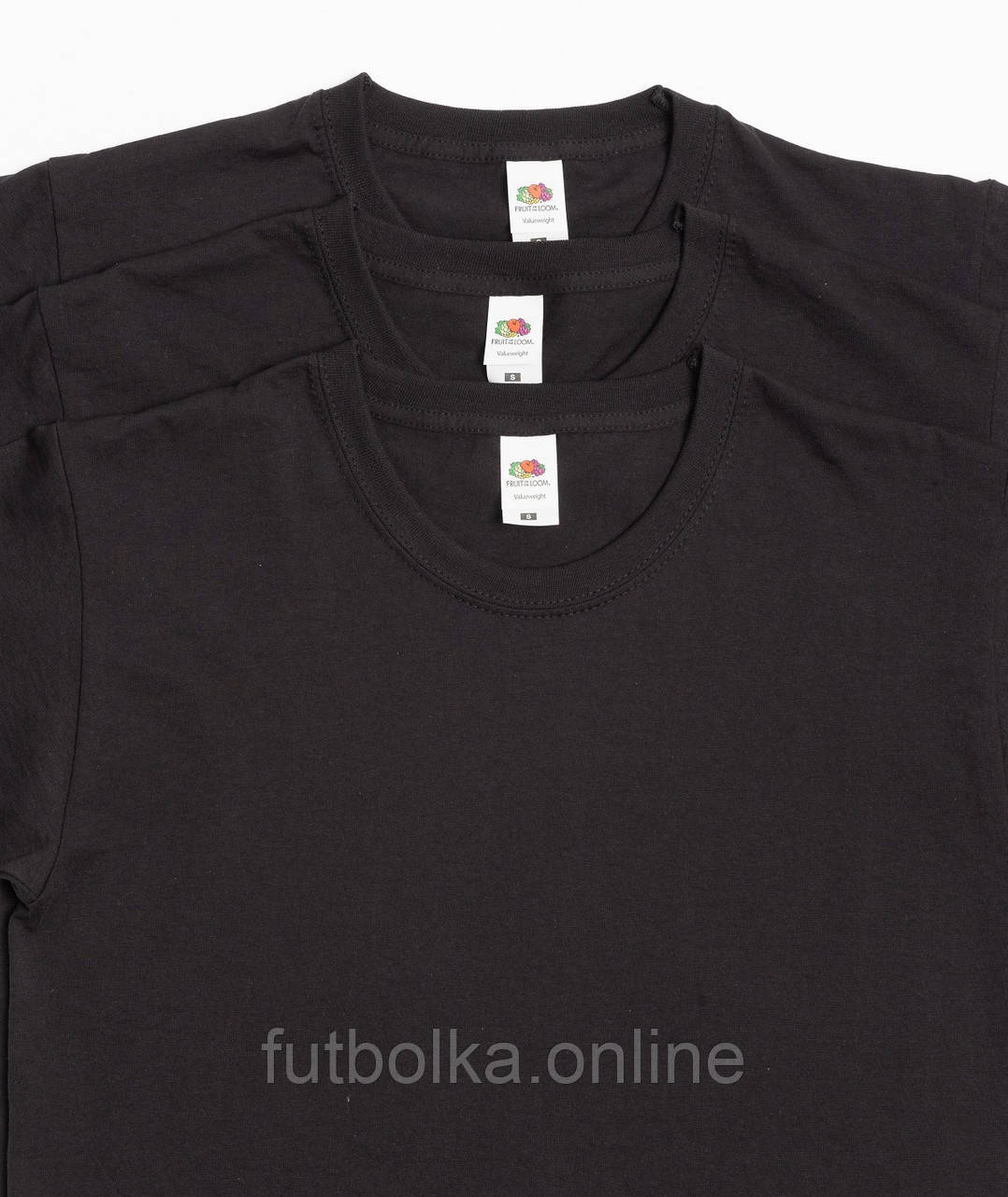 Чорна футболка чоловіча базова ValueWeight Fruit of the loom