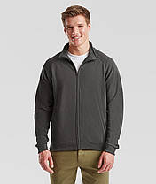 Графітова чоловіча кофта на застібці Premium sweat jacket Fruit of the loom, фото 5