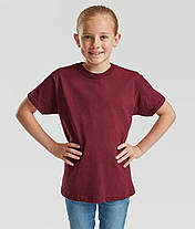 Бордова дитяча футболка модна Original kids T Fruit of the loom, фото 4