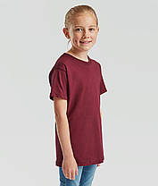 Бордова дитяча футболка модна Original kids T Fruit of the loom, фото 5