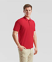 Червоне поло чоловіче класичне 65/35 Polo Fruit of the loom, фото 6