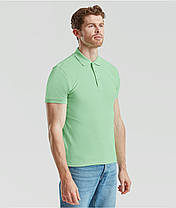 Нео М'ятна футболка поло чоловіча легка Iconic Polo Fruit of the loom, фото 6