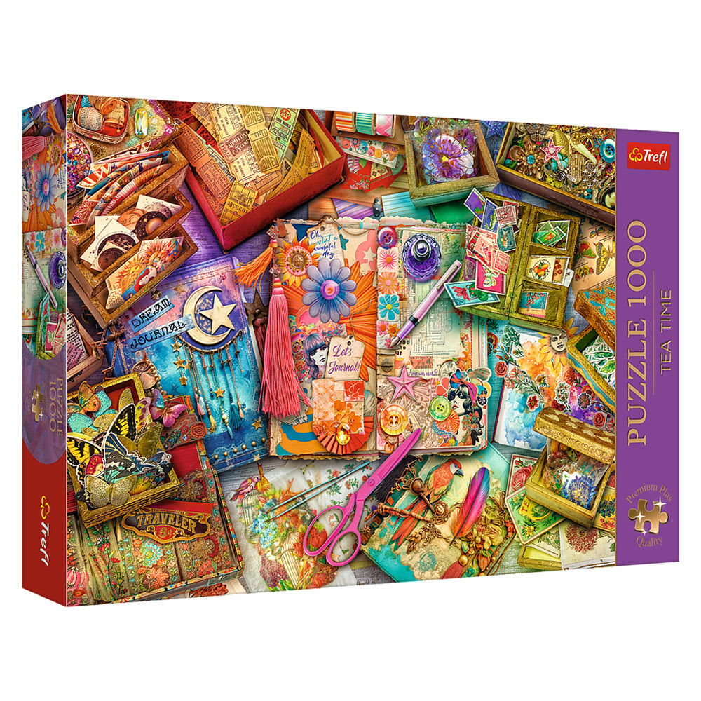 Пазл "Час чаювання: Стіл журналіста" 1000 елементів Trefl Premium Plus Quality (5900511108491)