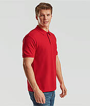Червона футболка поло чоловіча легка Iconic Polo Fruit of the loom, фото 5