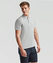 Металік футболка поло чоловіча легка Iconic Polo Fruit of the loom, фото 5