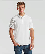 Біла футболка поло чоловіча легка Iconic Polo Fruit of the loom, фото 5