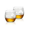 Набір із двох склянок для віскі "Світові подорожі" у подарунковій упаковці 300 мл, фото 2