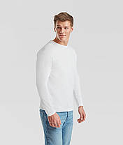 Біла чоловіча футболка з довгим рукавом Iconic 150 Classic Long Sleeve T-Shirt Fruit of the loom, фото 4