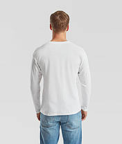Біла чоловіча футболка з довгим рукавом Iconic 150 Classic Long Sleeve T-Shirt Fruit of the loom, фото 5