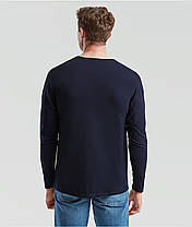 Глибоко Темно-Синя чоловіча футболка з довгим рукавом Iconic 150 Classic Long Sleeve T-Shirt Fruit of the loom, фото 5