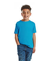 Ультрамаринова футболка дитяча для хлопчика базова Kids Iconic T Fruit of the loom, фото 4
