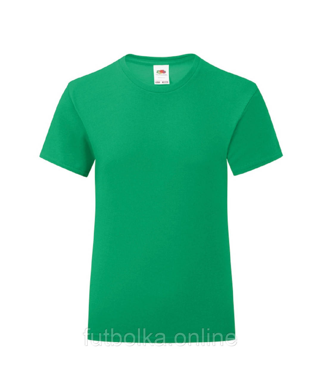Яскраво-Зелена дитяча футболка для дівчинки літня Girls Iconic T Fruit of the loom