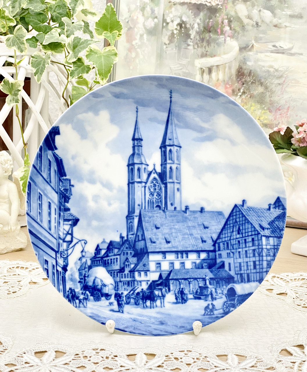 Німецька настінна порцелянова тарілка "Braunschweig", Fürstenberg Porzellan, Німеччина, вінтаж, фото 1