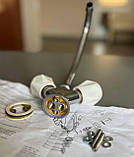 Кран змішувач у формі Ялинка для мийки та умивальника нержавійка на гайці дворучковий водорозбірний Зм-УмДЦБр арт. СЕ11У1Х1, фото 4