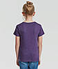 Фіолетова Меланжева дитяча футболка для дівчинки літня Girls Iconic T Fruit of the loom, фото 6