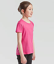 Малинова дитяча футболка для дівчинки літня Girls Iconic T Fruit of the loom, фото 5