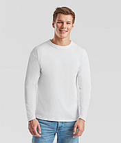 Біла футболка з довгим рукавом чоловіча легка Original long sleeve T Fruit of the loom, фото 4