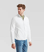 Біла кофта чоловіча на замку Classic sweat jacket Fruit of the loom, фото 6