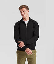 Чорна кофта чоловіча на замку Classic sweat jacket Fruit of the loom, фото 5