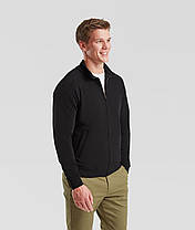 Чорна кофта чоловіча на замку Classic sweat jacket Fruit of the loom, фото 6