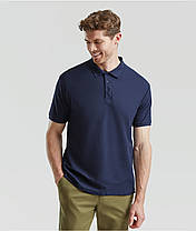 Темно-Синє поло чоловіче класичне 65/35 Polo Fruit of the loom, фото 5