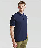 Темно-Синє поло чоловіче класичне 65/35 Polo Fruit of the loom, фото 6