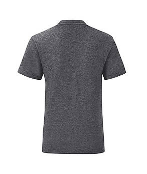 Темно-Сіра Меланж дитяча футболка для дівчинки літня Girls Iconic T Fruit of the loom, фото 3